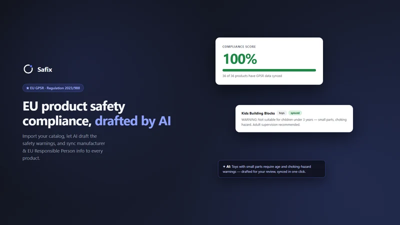 Safix ‑ GPSR Compliance AI