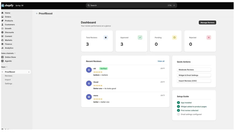 ProofBoost‑Product Reviews app