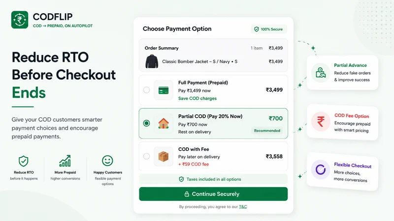 CODFlip: COD Prepaid & OTP