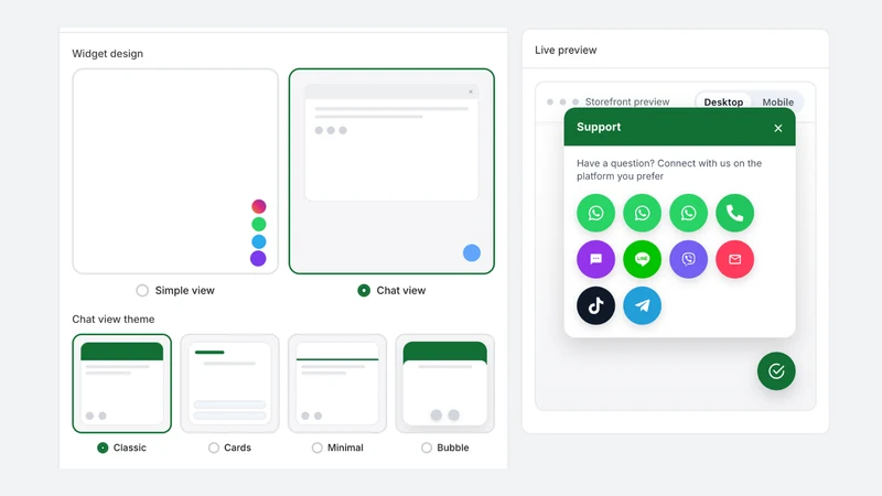 ChatDock : Chat Button Pro