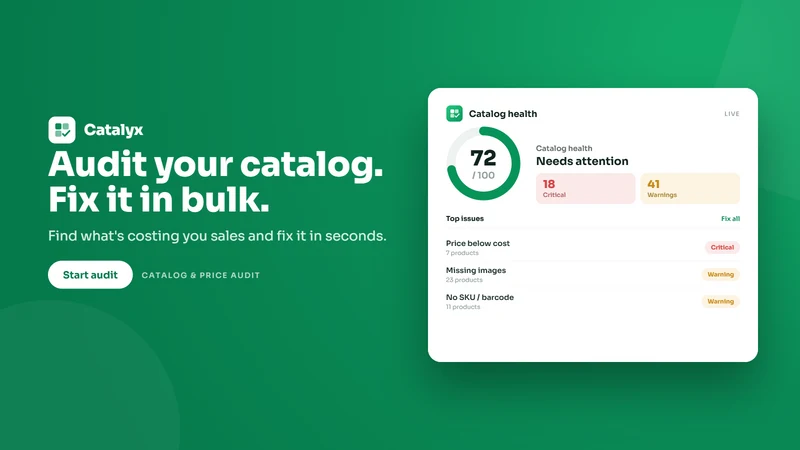 Catalyx: Catalog Audit