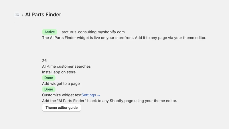 Arcturus AI Parts Finder