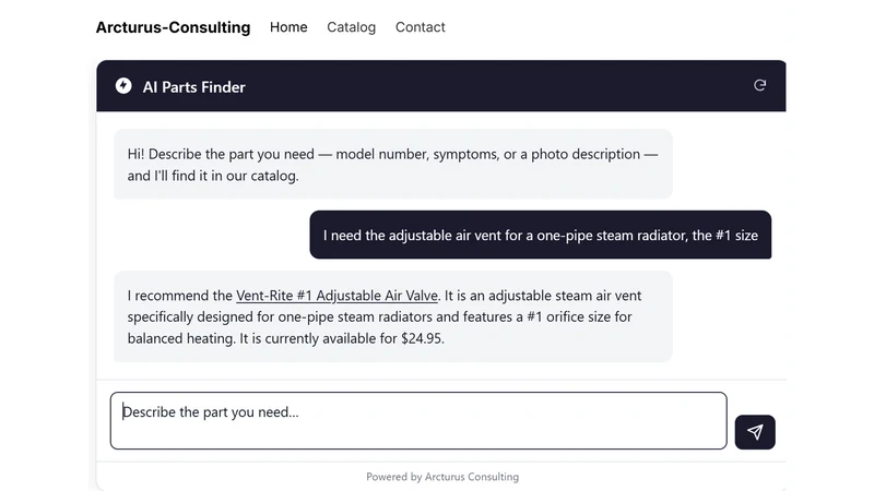 Arcturus AI Parts Finder