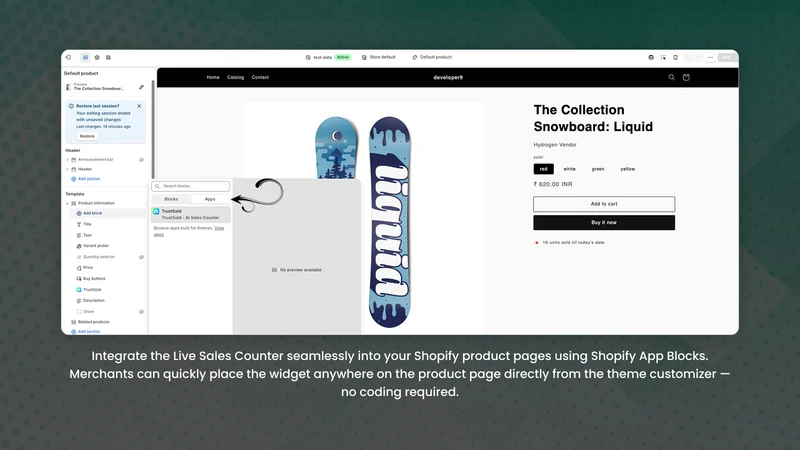 TrustSold ‑ Sales Counter