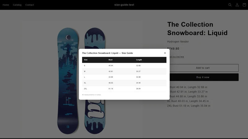 Size Guide Studio