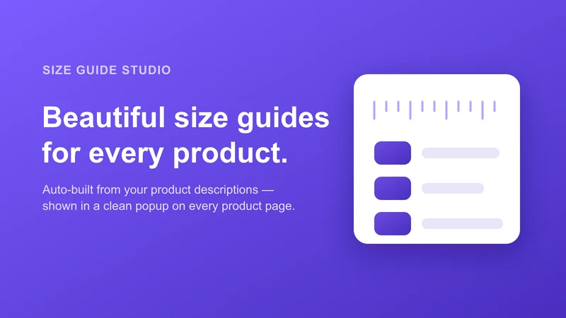 Size Guide Studio
