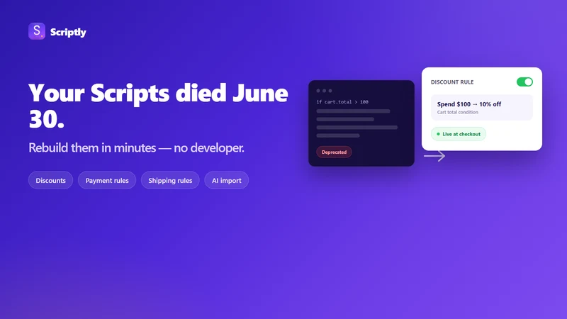 Scriptly: Order Limits & Rules