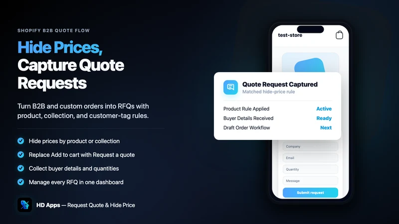 HD Request Quote Hide Price