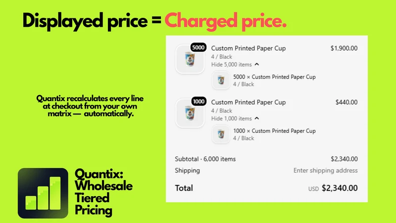 Quantix ‑ Tiered Wholesale