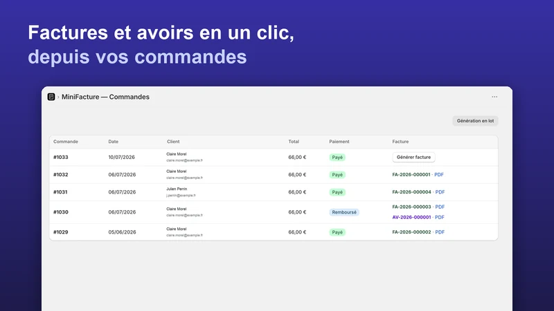 Norma: Facture électronique