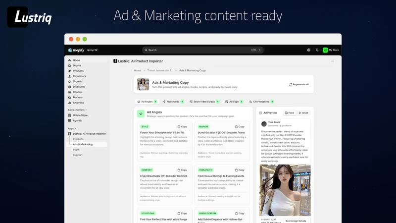 Lustriq: AI Product Importer
