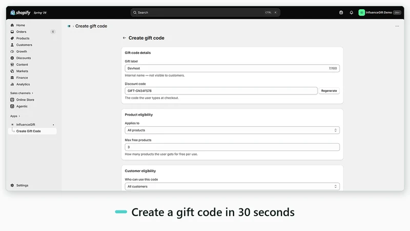 InfluenceGift