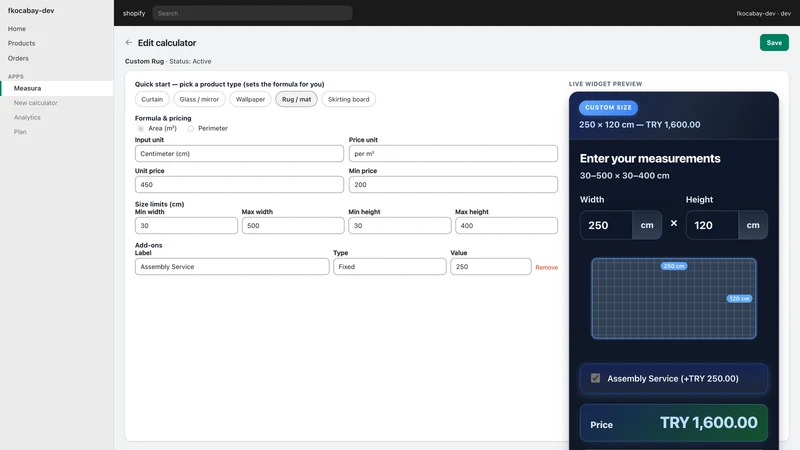 Measura: Size Calculator