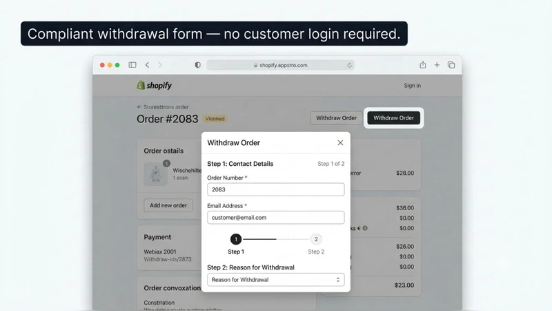 Widerruf: EU Withdrawal Button