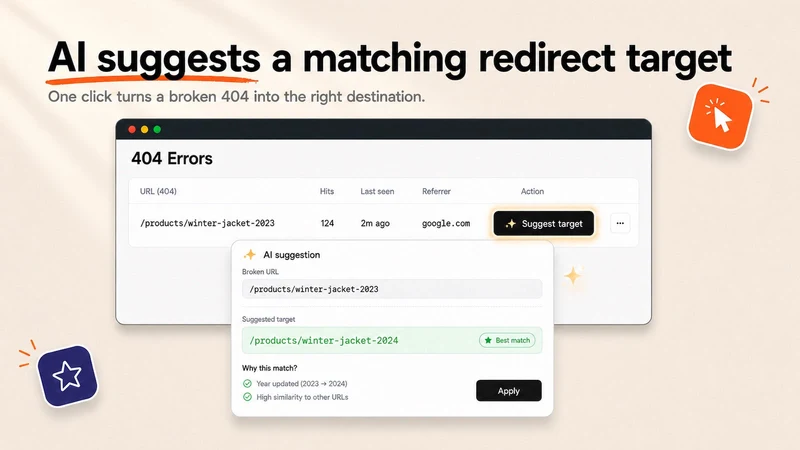 Snap Redirects: 301 & 404s