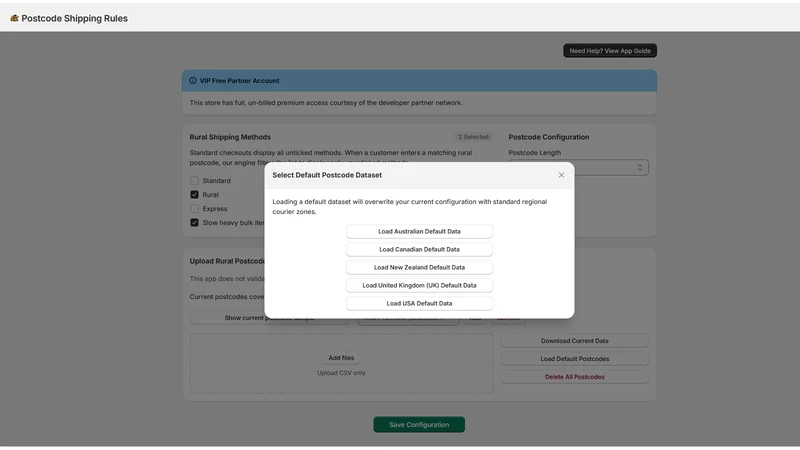 Courier Logic: Postcode Rules