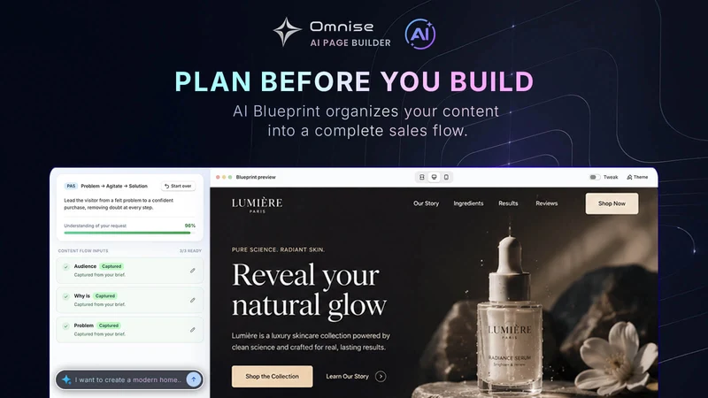 Omnise ✧ AI Page Builder