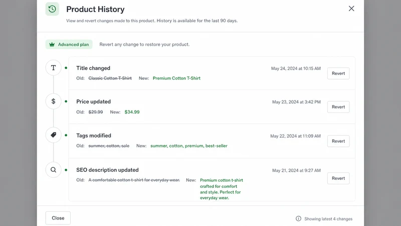 Loggr:Product History & Revert