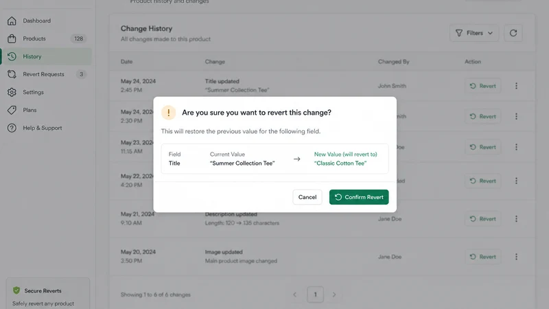 Loggr:Product History & Revert