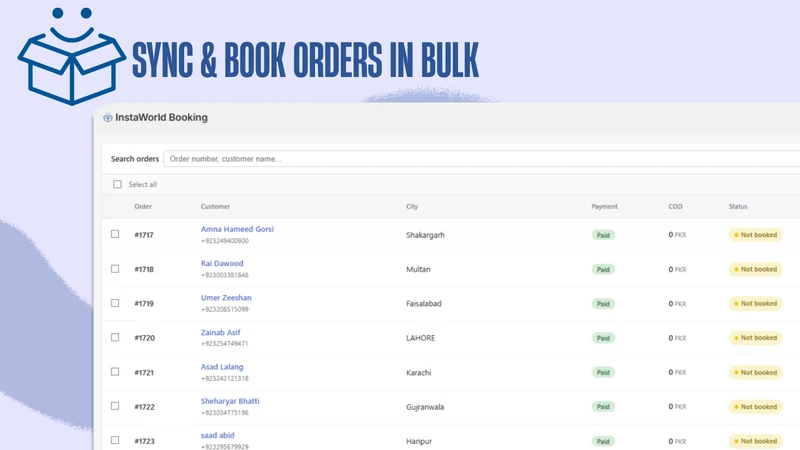Instant Bulk Booking