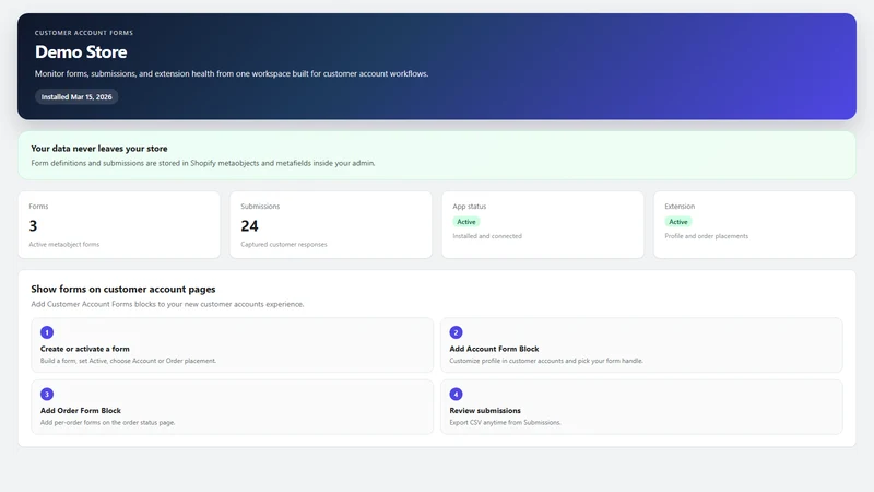 FormNest – Account Forms