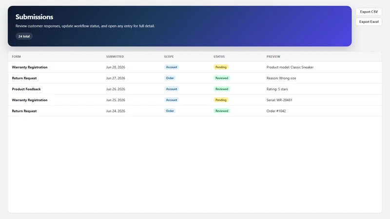 FormNest – Account Forms