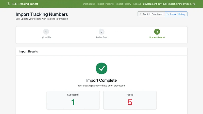 Bulky: CSV Tracking BulkImport