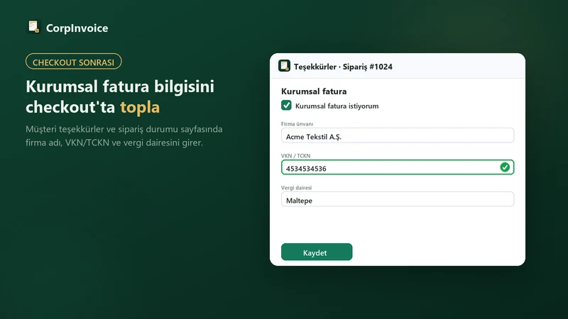 Kurumsal Fatura Düzenleme