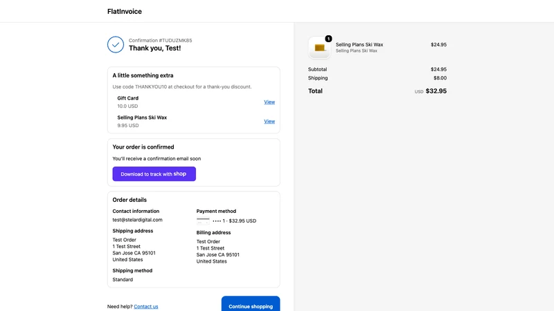 CleanUpsell ‑ Thank You Page