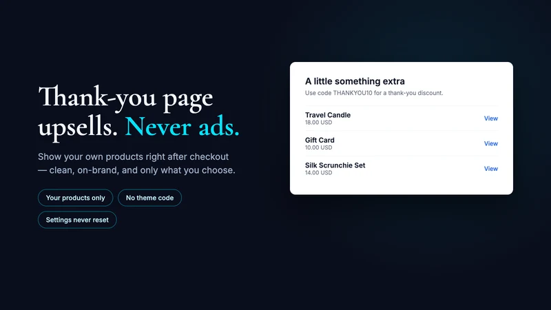 CleanUpsell ‑ Thank You Page