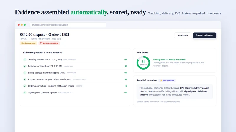 ChargebackWiz: Win Chargebacks