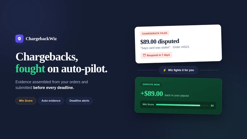 ChargebackWiz: Win Chargebacks