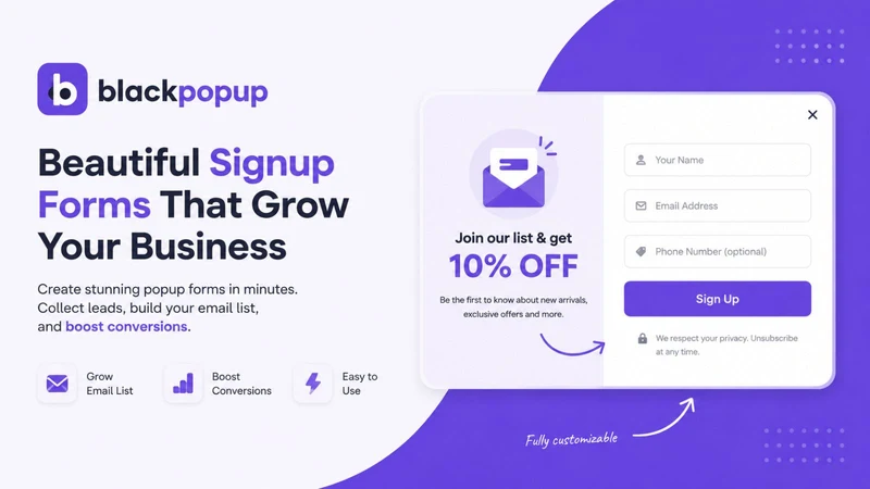 Popups and Email marketing