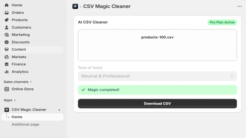 CSV Magic Cleaner