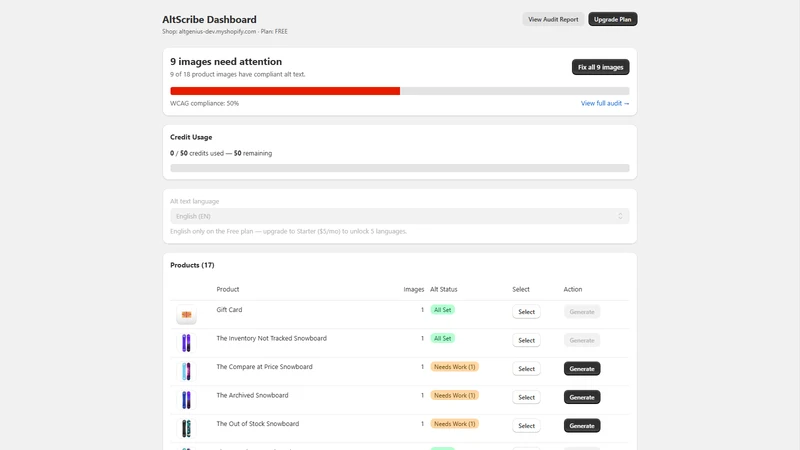 AltScribe ‑ AI Alt Text & SEO
