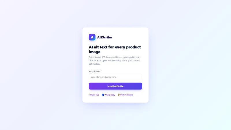 AltScribe ‑ AI Alt Text & SEO