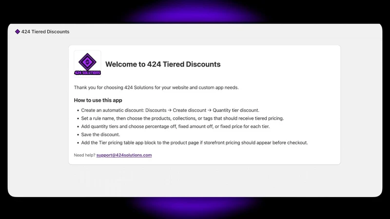 424 Tiered Discounts