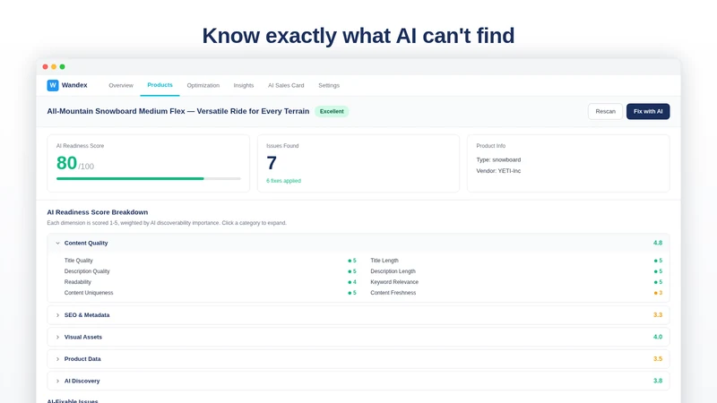 Wandex ‑ AI Visibility Optimiz