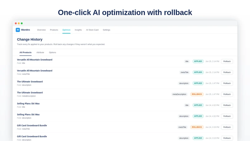 Wandex ‑ AI Visibility Optimiz