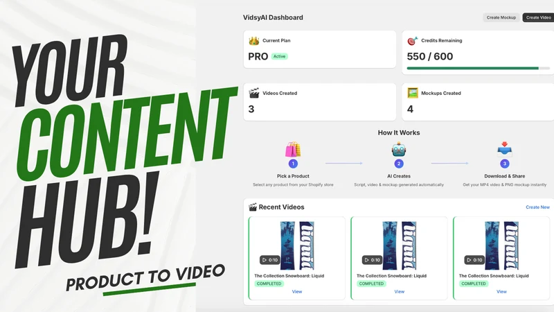 VidsyAI ‑ AI Video & Mockup