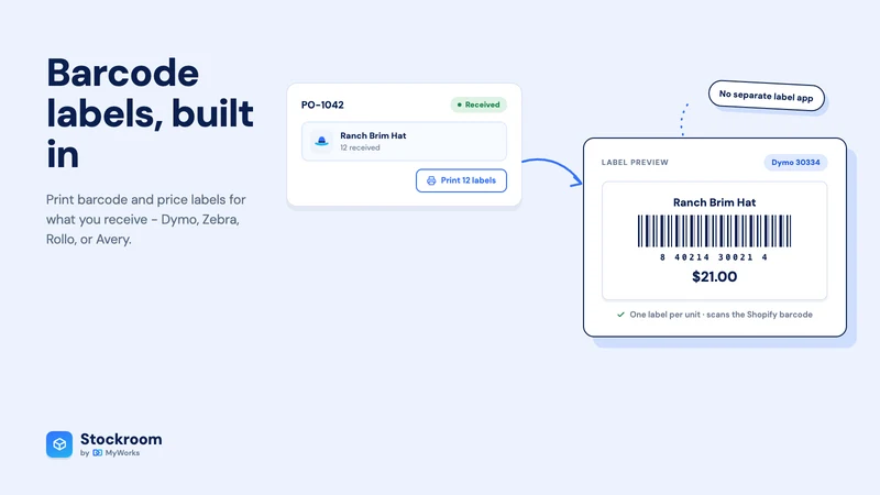 Stockroom ‑ Purchase Orders