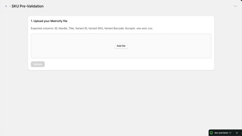 sku‑prevalidation‑app