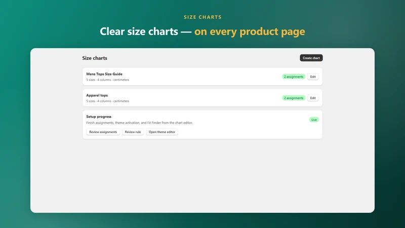SizeFit: Size Chart Fit Finder