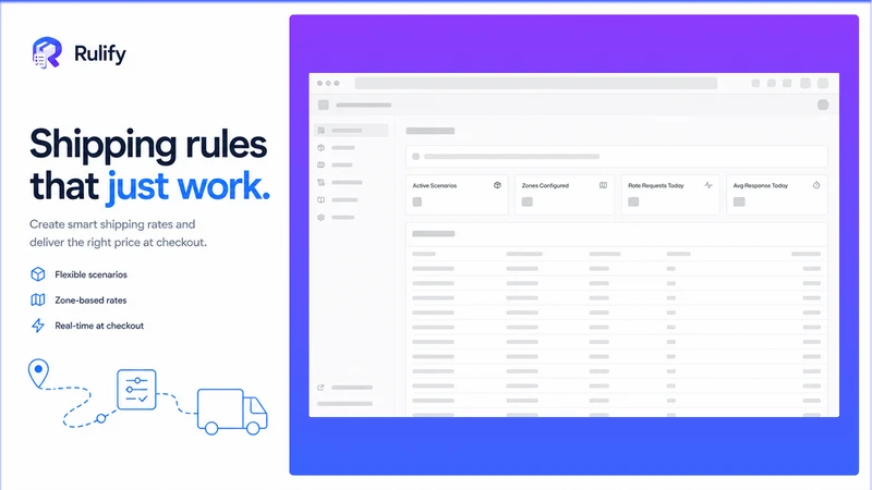 Rulify Shipping Rates & Rules