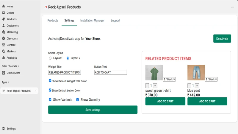 Rock Upsell Product