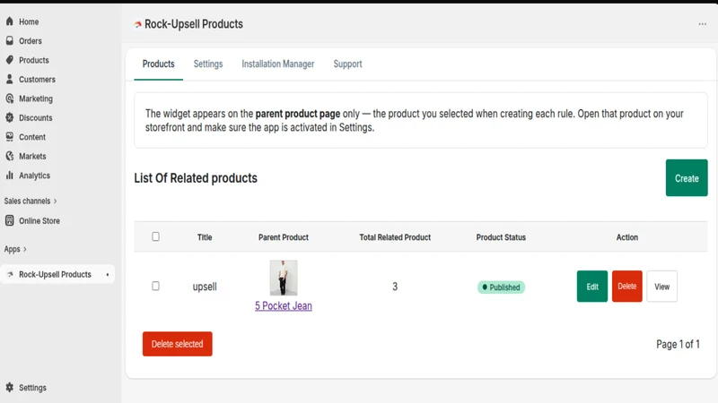 Rock Upsell Product