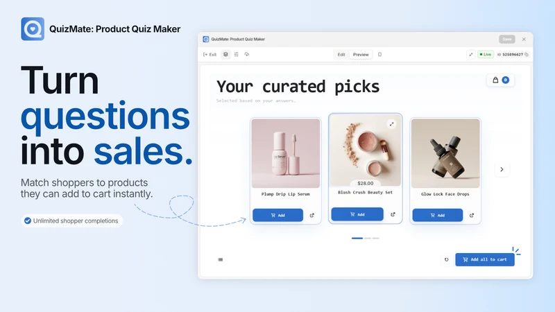 QuizMate: Product Quiz Maker