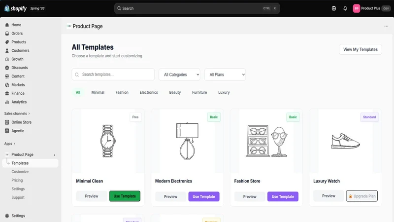 Pagecraft Product Builder