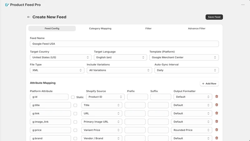 Nivera Product Feed Pro