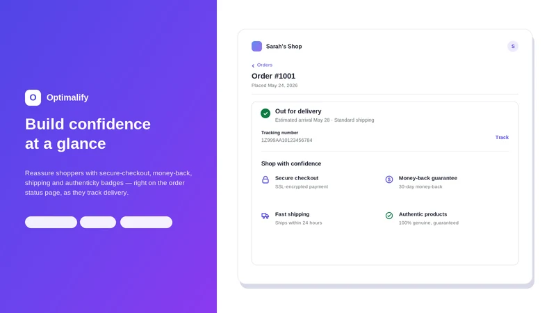 Optimalify Customer Account